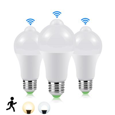 China Universal Residential PIR Decor Saving Light Bulbs 12W 15W 18W 20W E27 Motion Sensor Lamp Security Night Light AC 110V 220V Energy LED Bulb for sale