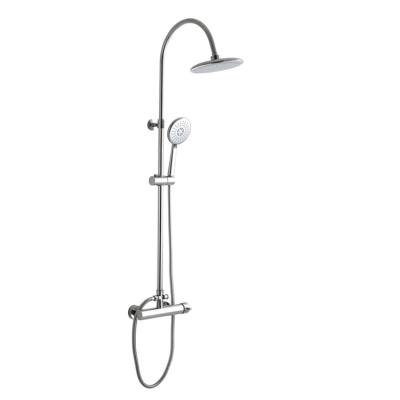 China With Slide Bar Classic Two Way Top Rainfall Chrome Bathroom Shower Head Wall Mounted Shower Set for sale