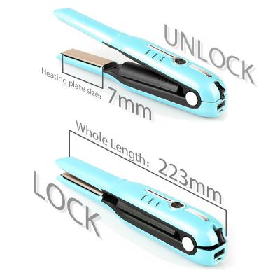 China 360Â ° New Style Swivel Cord Mini Hair Straightener Ceramic Titanium USB Cordless Flat Iron for sale