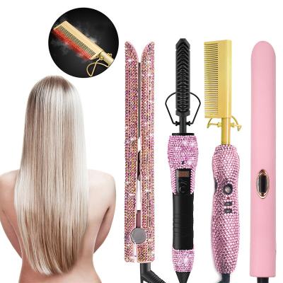 China 360 Swivel Cord Home Appliances Beauty and Personal Care Device Customized Mini Hair Straightener Brushes with 9 Colors for sale