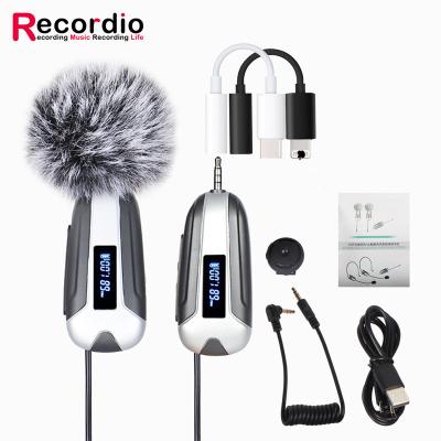 China Lavalier microphone GAW-721 UHF microphone radio microphone SLR recording mobile phone video vlog wireless lavalier live broadcast for sale