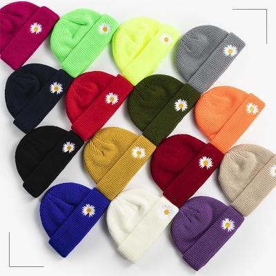 China Soft Touch Feeling 2022 NEW Factory Multi Color Kids Winter Hat Fashion Cheap Beanie Hat Kids Knitted Winter Hat for sale