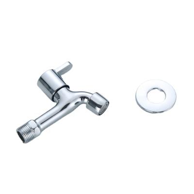 China Classtic style chrome sliver cold water handle low price modern simple zinc bibcock faucets for sale