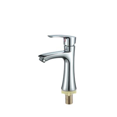 China Thermostatic Faucets Single Handle Cold Water Basin Faucet Chrome Plated Bathroom Basin Sink Faucet Zinc Alloy Faucet for sale