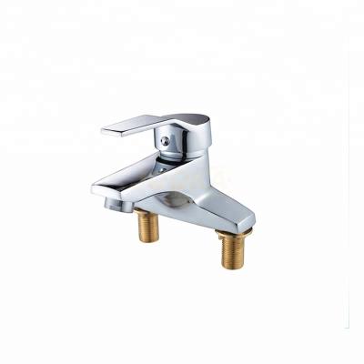 China JOOKA Thermostatic Faucets Deck Mounted 2 Hole Bathroom Faucet Basin Mixer Taps for sale