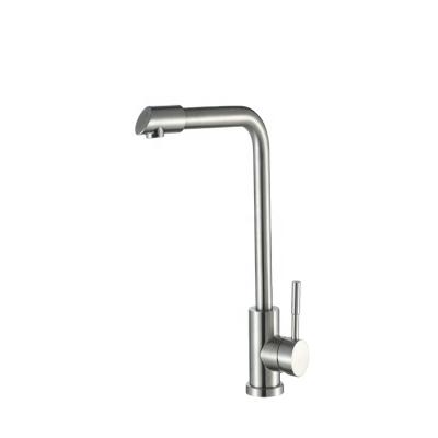 China Thermostatic Faucets Kitchen Sink One Way Kitchen Mixer Tap Tap Cold Water Single Hole Stainless Steel Handle Thermostatic Faucets for sale