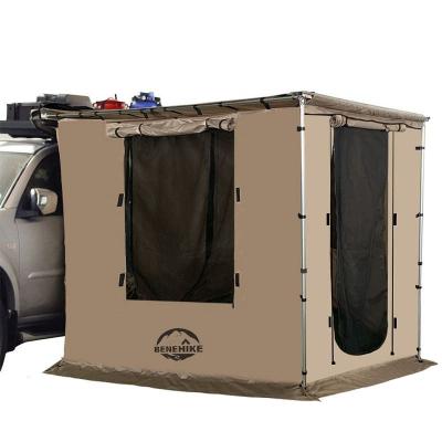 China Extended Type Portable Outdoor Camper Tent Wall Tent Self-propelled Side Car Side Car Fabric House Foxwing Tent With Annex Room for sale