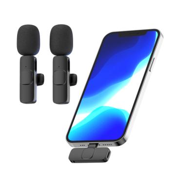 Cina Noise Canceling Omnidirectional Wireless Video Recording Mic For IPhone Live Broadcast Gaming Mic Lavalier Microphone Portable Height Sensitivity Audio in vendita