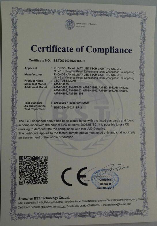 CE - Zhongshan Allmay Electronic And Plastic Technology Company Limited