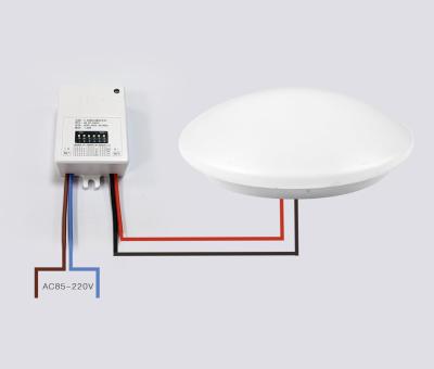 China Corridor 5.8GHz 35W Smart Microwave Adjustable 360 ​​Degree Motion Sensor with Dip Switch for sale