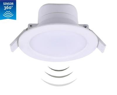 China 6inch 10W Modern Cutout 170mm On/Off Sensor Equipped LED Recessed Downlight With Microwave Motion Sensor for sale