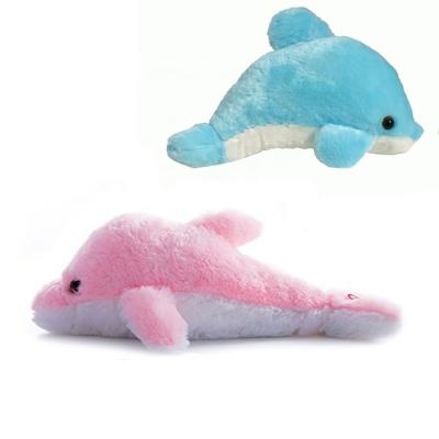 China Custom Good Quality Pink& Sky Blue Dolphin Plush Pillow Stuffed Plush Soft Cute Sea Animal Dolphins Toy /Play for Kids Gift/Decoration for sale