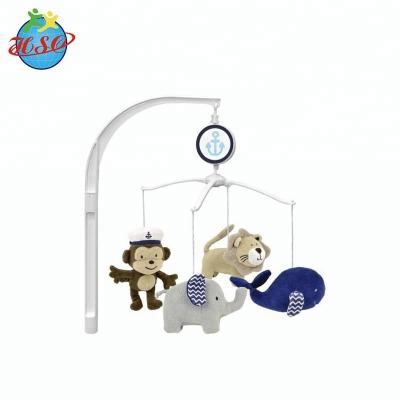 China Battery Operated Infant Toy Newborn Baby Musical Revolved Mobile Crib Plush Toys for sale