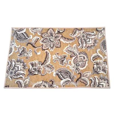 China Microfibre Polyester 50*80cm Jacquard Weave Rug With Latex Back Anti-Slipping Wilton for sale