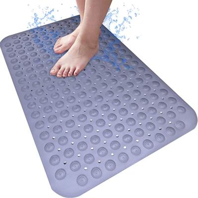 China TPE/TPR Non-Slip Bathroom Rug Mat Soft Rubber With Strong Suction Cups All-Season for sale