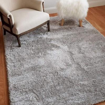 China Non-Slip Microfibre Bathroom Rug Mat Shaggy Raschel Bath Polyester SOLID COLOR for sale