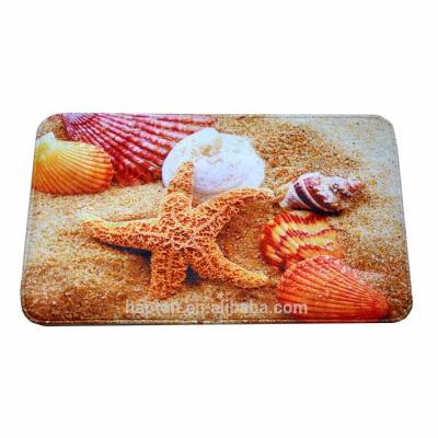 China Microfibre Coral Memory Foam Bathroom Mat Fleece Printed Rug  All-Season HPTYF4078 for sale