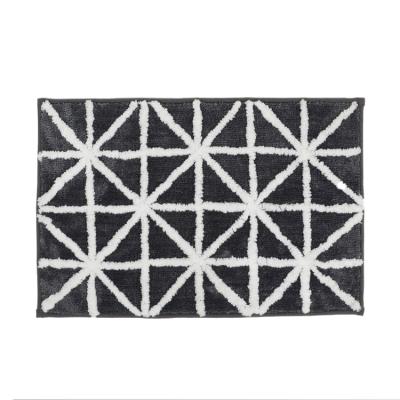 China HXD20002 Microfiber Bath Mats Plaid ECO-Friendly Microfiber Non-Slip Anti Bathroom Door Mat for sale