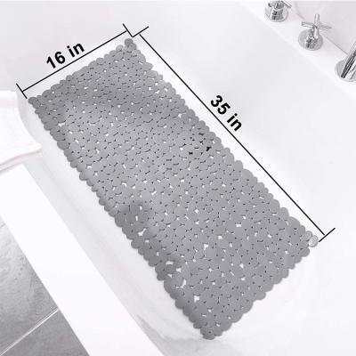 China Microfiber Memory Safety PVC Bath Mat Thickened Absorbent Fold Shower Mat Non-Slip Suction for sale