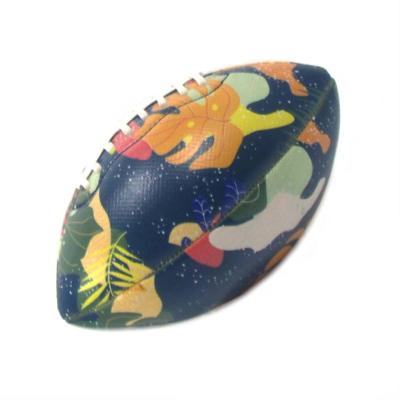 China Soft Touch Patterns Full Printed Custom Logos Sizes American Football Rugby Ball For Promotion Digital Printing for sale