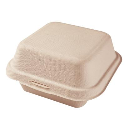 China Factory direct sales network celebrity minimalist hamburger box, pulp cake lunch box, creative take-out packaging lunch box for sale