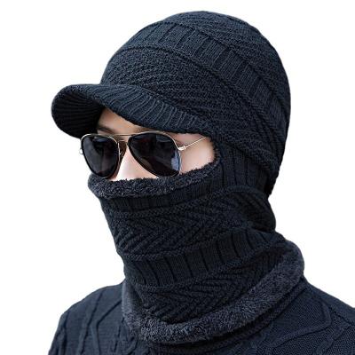 China Knitted dome and velvet hat with brim can protect face and nose must travel in winter outdoor rise for sale