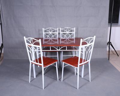 China (Height)Adjustable Metal Commercial Furniture Dining Outdoor Modern Dining Table Set Set 6 Chairs With Low Price for sale