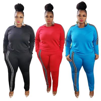 China Plus Size Breathable Fast Delivery Solid Color Blue Red Jogger Fits Two Piece Set Women And Ladies for sale