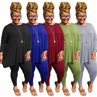 China African style loose large size long-sleeved two-piece suit 2021 new casual women's suit QUICK-DRY wholesale in stock for sale