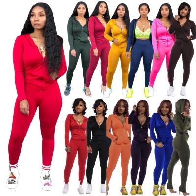 China Wholesale 2021 women's two piece suit QUICK DRY 2 piece suit long sleeve top hoodies and pants for sale