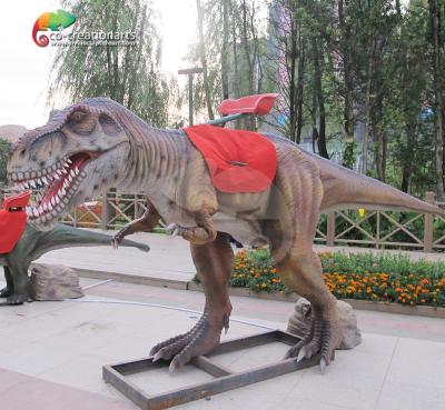 China Artificial Dinosaur Ride Saddle Horse Dinosaur Ride For Amusement Park for sale