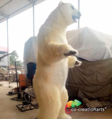 China Realistic Artificial Life Size Animatronic Polar Bear Model Of Attraction Zigong Co-Creationarts for sale