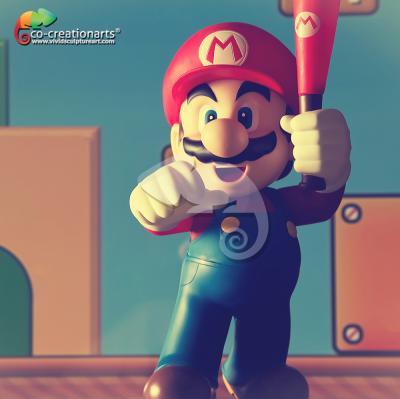 China Fiberglass Super Mario Amusement Park Shoping Mall Decoration Statue for sale