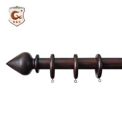 China Factory price thick wooden teak curtain poles for home decoration for sale