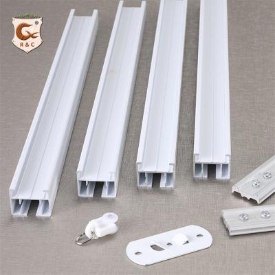 China Convenient Aluminum Metal Putting Ceiling Mount Curtain Track Gliders Curtain Tracking Rails for sale