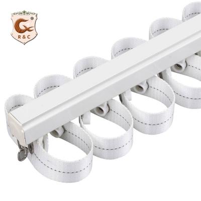 China Convenient Stainless Steel Polyester S Wave Ripple Pleat Runner Curtain Strip For Square Curtain Rail Track for sale