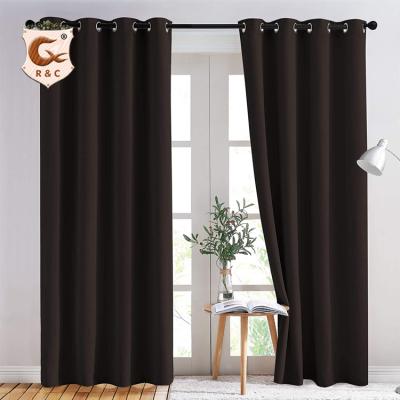 China Blackout Hot Selling New Design Window Curtains In Drapes Ready Made Polyester Grommet For Living Room for sale