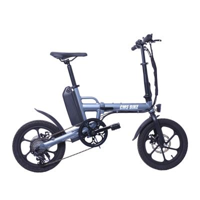 China High Speed ​​Electric Bicycle 250w 36v 16inch Chain Drive Motor 25km/h Aluminum Alloy Folding Electric Bike Bicycle for sale