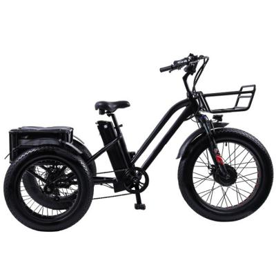 China Cargo 20 Inch Three Wheel Disc Brake Adult Fat Bike 3 Wheel Electric Outdoor Mountaineering for sale