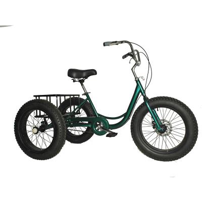 China Cargo factory direct 3 wheel foldable mountain bike, high grade fat tire tricycle for sale