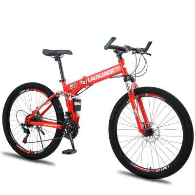 China Cardboard High Steel Mountain Bike 26 Inch 21speed 26 Inch Cross Country Folding Foldable Bike for sale