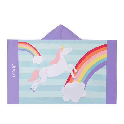 China 100% Microfiber Hooded Microfiber Robe Beach Towel Kids Unicorn Surfing Towels Safe For Kids Cotton for sale