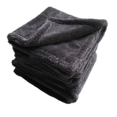 China Sustainable Car Care Twisted Loop Microfiber Wash Micro Detailing Cleaning Towel Fiber Twist Pile Drying Fabrics for sale