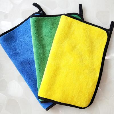 China 30*30 Sustainable Car Care Microfiber Polishing Wash Cloth Washing Dry Towel Cleaning Cloths for sale