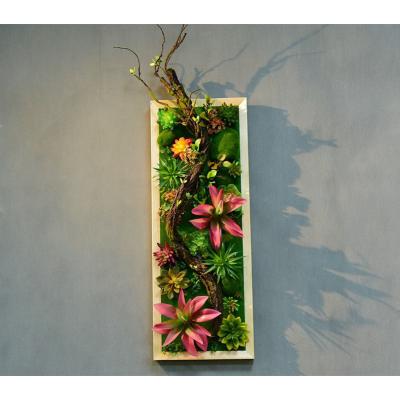 China Eco-friendly Plant Wall Decoration Potted For Mini Succulent Green Decor Grass In Pots Flowers Home Outdoor Artificial Hanging Plants for sale