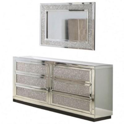 China Cheap Furniture Mirrored Ireland Crystal Mirror Living Room Furniture Price Silver Table for sale