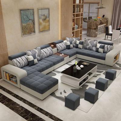 China (Size) 7 Seater Furniture Design Adjustable Customizable Italian Modern Living Room Sofas Bed Combination Sofa Set Furniture In Living Room for sale