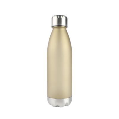 China Wholesale Custom Logo Plastic Stocked Bottles BPA Free Gold Cola Bottle Shaped Plastic Bottle Water for sale