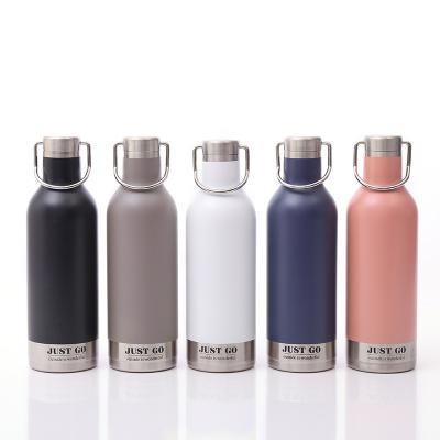 China Sustainable 500ml Double Wall Vacuum Cup Flask Insulated Stainless Steel Drinking Water Bottle for sale