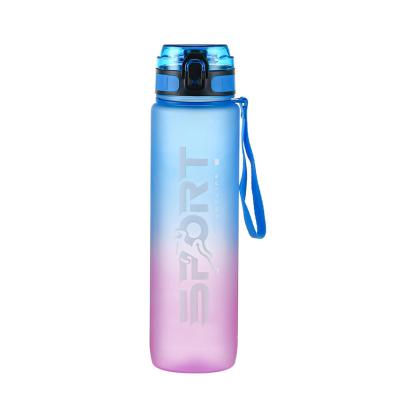 China 2021 New Design Viable Custom Drinks Plastic Large Capacity Sports Water Bottle BPA Free Colorful Water Bottle For Gym Camp Recycling for sale